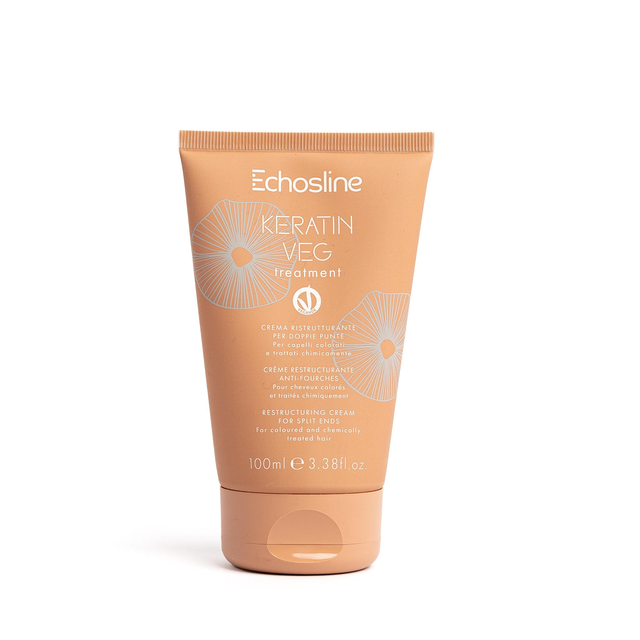 Echosline - Keratin Veg Crema Ristruttorante Doppie Punte 100ml
